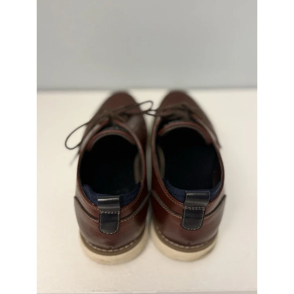 MADDEN Steve Madden Mens Brown Perforated Leather Derby Oxford Shoes Size 11 US